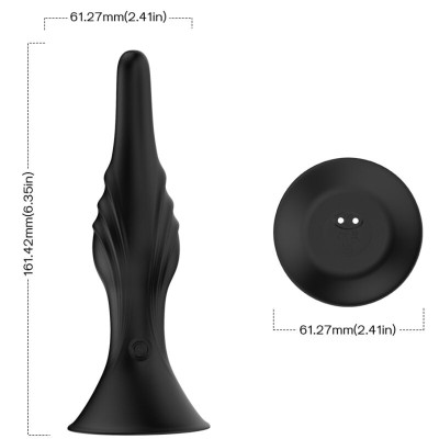 ARMONY - VIBRADOR E PLUG ANAL CONTROLE REMOTO PRETO - D-238044 - Dona Pimenta