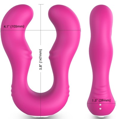 ARMONY - VIBRADOR SERAPH DUPLO CONTROLE REMOTO FÚCSIA - D-237909 - Dona Pimenta