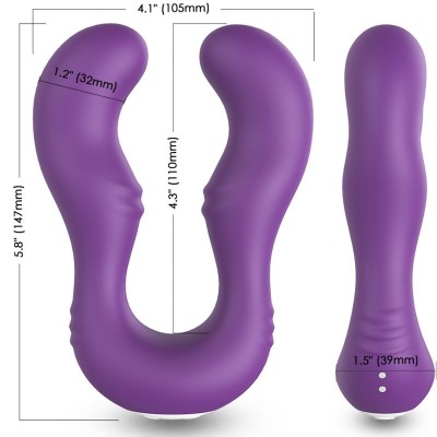 ARMONY - VIBRADOR SERAPH DUPLO CONTROLE REMOTO ROXO - D-237910 - Dona Pimenta