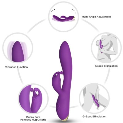 ARMONY - BONNIE VIBRADOR COELHO ROXO - D-237904 - Dona Pimenta