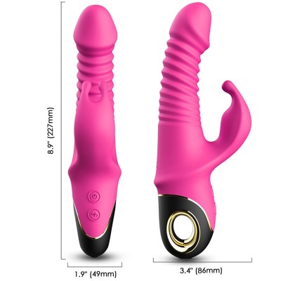 ARMONY - ZING DILDO VIBRADOR COELHO FÚCSIA - D-237915 - Dona Pimenta