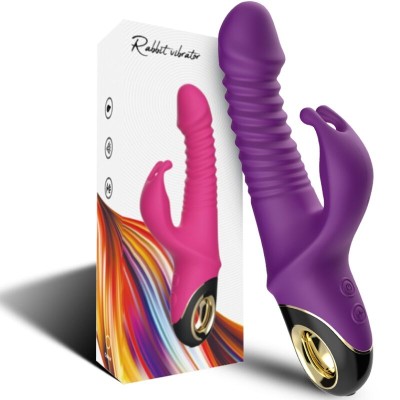 ARMONY - ZING DILDO VIBRADOR COELHO ROXO - D-237916 - Dona Pimenta