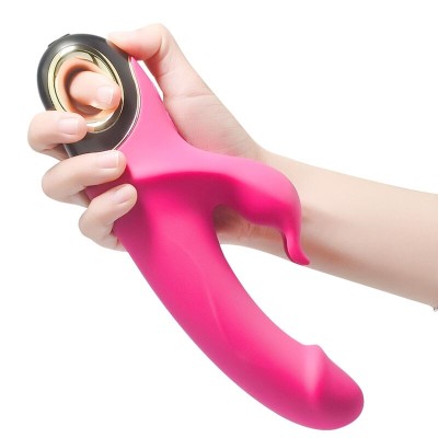 ARMONY - METEROR DILDO VIBRADOR COELHO ROTATOR FÚCSIA - D-237917 - Dona Pimenta