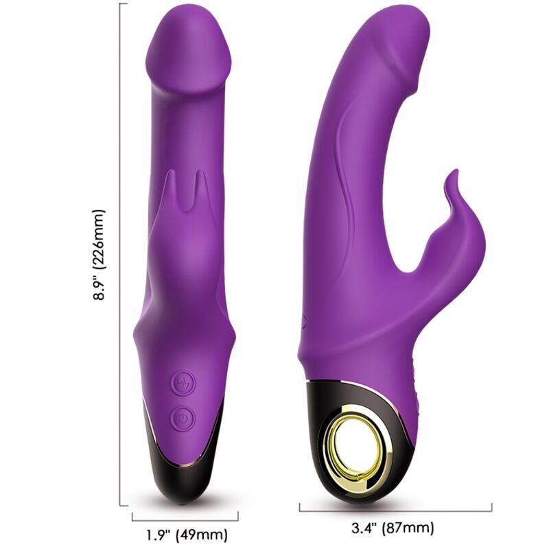 ARMONY - METEROR DILDO VIBRADOR COELHO ROTATOR ROXO - D-237918 - Dona Pimenta