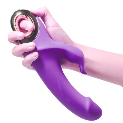 ARMONY - METEROR DILDO VIBRADOR COELHO ROTATOR ROXO - D-237918 - Dona Pimenta