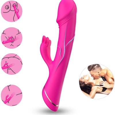 ARMONY - DILDO VIBRADOR COELHO SILICONE FÚCSIA - D-237927 - Dona Pimenta