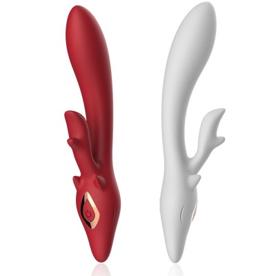 ARMONY - ELK VIBRADOR COELHO CURVADO VERMELHO - D-237936 - Dona Pimenta