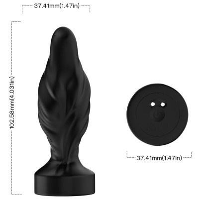 ARMONY - VIBRADOR E PLUG ANAL CONTROLE REMOTO PRETO - D-238051 - Dona Pimenta