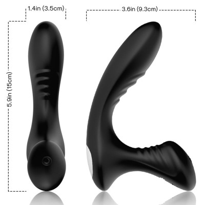 ARMONY - STORM VIBRADOR ANAL PRÓSTATA E PLUG CONTROLE REMOTO PRETO - D-238041 - Dona Pimenta