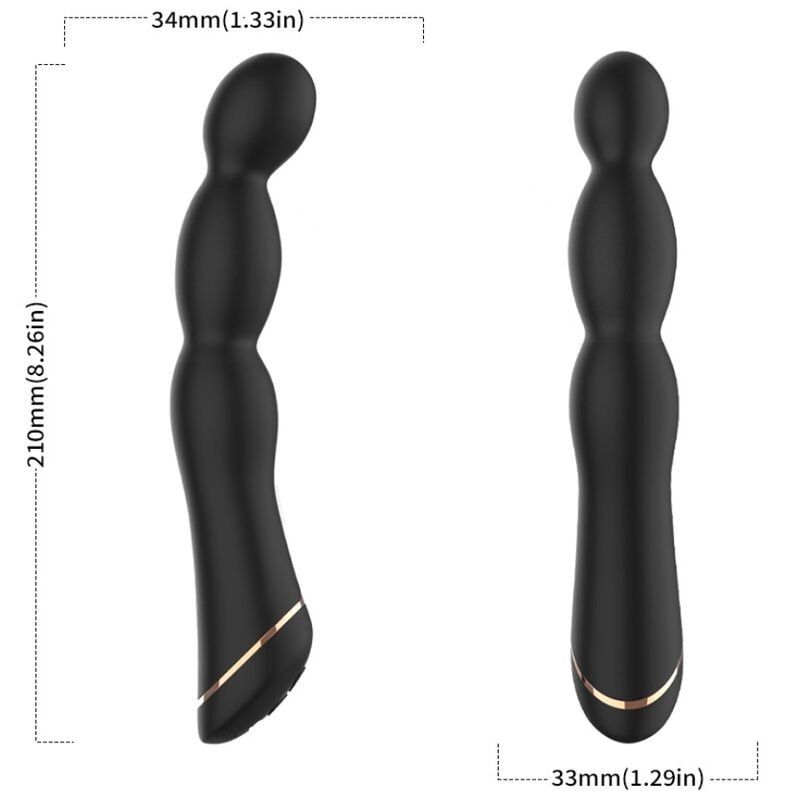 ARMONY - VIBRADOR BAMBU AJUSTÁVEL PRETO - D-237933 - Dona Pimenta