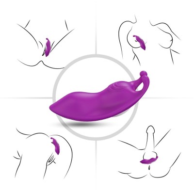 ARMONY - HONEYBEE WEARABLE CALÇAS VIBRADOR G-SPOT CONTROLE REMOTO ROXO - D-238000 - Dona Pimenta