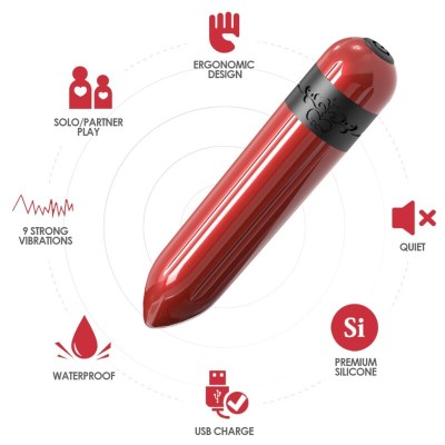 ARMONY - FOGUETE VIBRADOR BALA FÚCSIA - D-238058 - Dona Pimenta