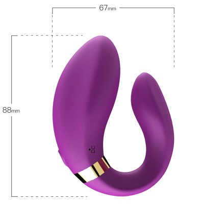 ARMONY - VIBRADOR CRESCENTE PARA CASAIS COM CONTROLE REMOTO ROXO - D-237993 - Dona Pimenta