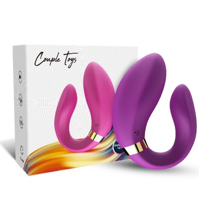 ARMONY - VIBRADOR CRESCENTE PARA CASAIS COM CONTROLE REMOTO ROXO - D-237993 - Dona Pimenta