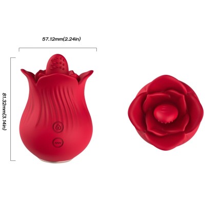 ARMONY - VIBRADOR E ESTIMULADOR ROSA VERMELHO - D-237966 - Dona Pimenta