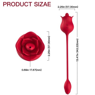 ARMONY - VIBRADOR ROSA CON COLA VERMELHO - D-237967 - Dona Pimenta