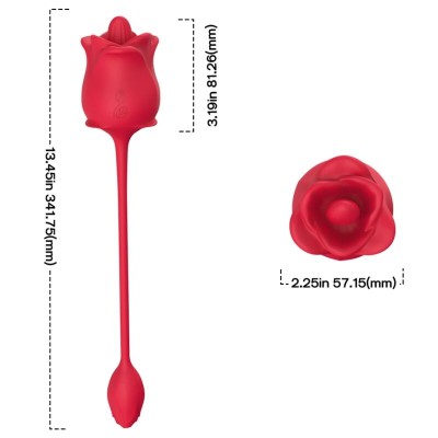 ARMONY - ESTIMULADOR E VIBRADOR ROSA COLA VERMELHO - D-237970 - Dona Pimenta