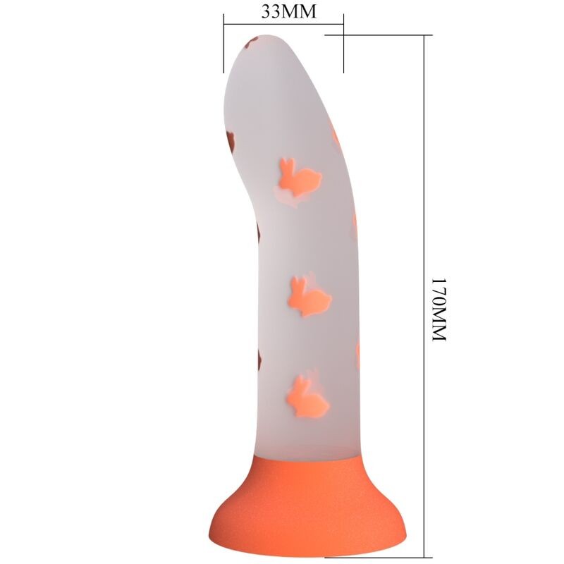 PRETTY LOVE - DILDO MÁGICO NIGHTFALL SEM VIBRAÇÃO LUMINOSO LARANJA - D-238288 - Dona Pimenta