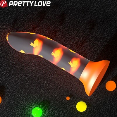 PRETTY LOVE - DILDO MÁGICO NIGHTFALL SEM VIBRAÇÃO LUMINOSO LARANJA - D-238288 - Dona Pimenta