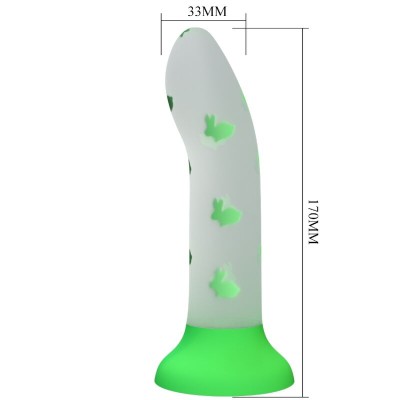 PRETTY LOVE - DILDO MÁGICO NIGHTFALL SEM VIBRAÇÃO VERDE LUMINOSO - D-238289 - Dona Pimenta