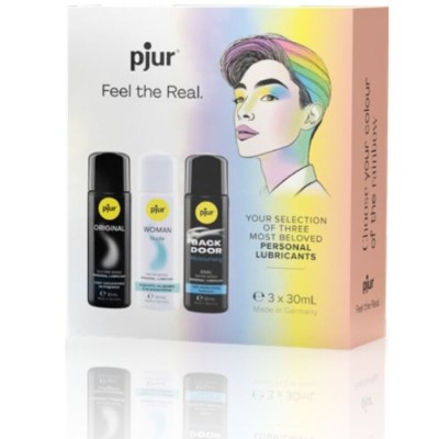 PJUR - CONJUNTO PRIDE LUBRIFICANTES PREMIUM 3 X 30 ML - D-239729 - Dona Pimenta