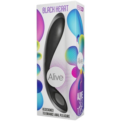 ALIVE - ESTIMULADOR ANAL BLACK HEART TEAL - D-239797 - Dona Pimenta