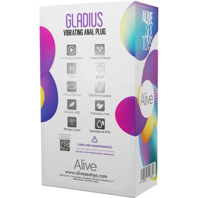 ALIVE - PLUG VIBRADOR ANAL GLADIUS - D-239799 - Dona Pimenta