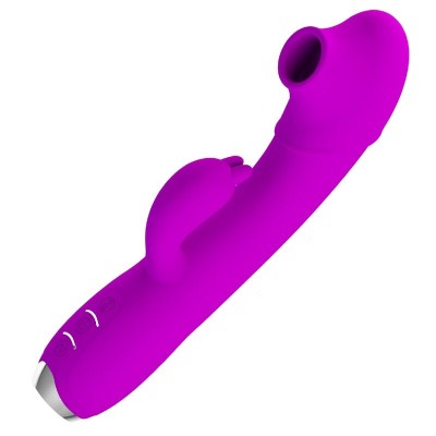 PRETTY LOVE - VIBRADOR SUCKER RECARREGVEL REGINA ROXO - D-237376 - Dona Pimenta