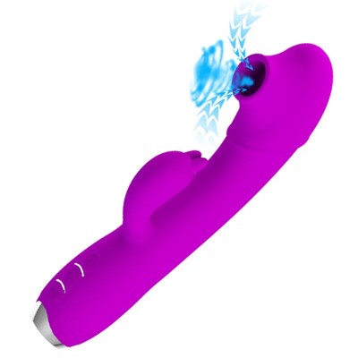 PRETTY LOVE - VIBRADOR SUCKER RECARREGVEL REGINA ROXO - D-237376 - Dona Pimenta