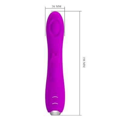 PRETTY LOVE - VIBRADOR SUCKER RECARREGVEL REGINA ROXO - D-237376 - Dona Pimenta