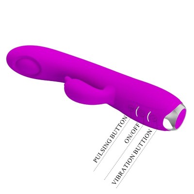 PRETTY LOVE - VIBRADOR SUCKER RECARREGVEL REGINA ROXO - D-237376 - Dona Pimenta