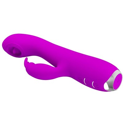 PRETTY LOVE - VIBRADOR RECARREGVEL RACHEL COM SUCKER ROXO - D-237382 - Dona Pimenta