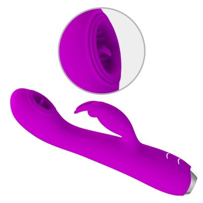 PRETTY LOVE - VIBRADOR RECARREGVEL RACHEL COM SUCKER ROXO - D-237382 - Dona Pimenta