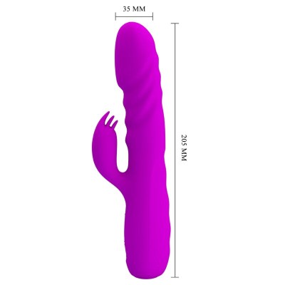 PRETTY LOVE - VIBRADOR DE COELHO RECARREGVEL MELANIE ROXO - D-237388 - Dona Pimenta