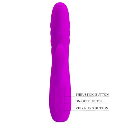 PRETTY LOVE - VIBRADOR DE COELHO RECARREGVEL MELANIE ROXO - D-237388 - Dona Pimenta