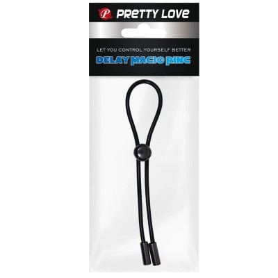 PRETTY LOVE - ANEL DE PÊNIS COM CORDÃO E TESTÍCULOS - D-238287 - Dona Pimenta