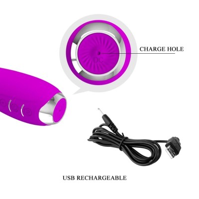 PRETTY LOVE - VIBRADOR DE ELETROCHOQUE RECARREGVEL HECTOR - ROXO IMPERMEVEL - D-237380 - Dona Pimenta