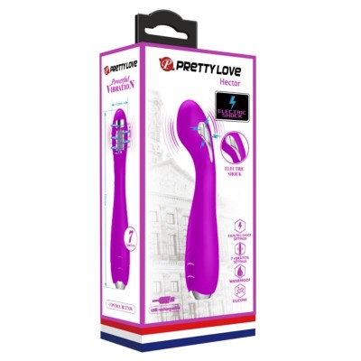 PRETTY LOVE - VIBRADOR DE ELETROCHOQUE RECARREGVEL HECTOR - ROXO IMPERMEVEL - D-237380 - Dona Pimenta