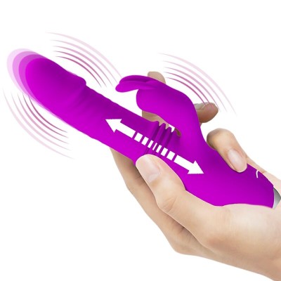 PRETTY LOVE - VIBRADOR DE COELHO RECARREGVEL DOROTHY ROXO - D-237373 - Dona Pimenta