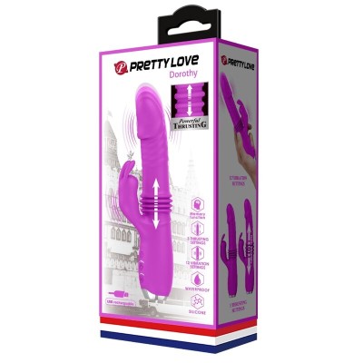 PRETTY LOVE - VIBRADOR DE COELHO RECARREGVEL DOROTHY ROXO - D-237373 - Dona Pimenta