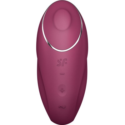 SATISFYER - TAP & CLIMAX 1 VIBRADOR LAY-ON VERMELHO - D-238139 - Dona Pimenta