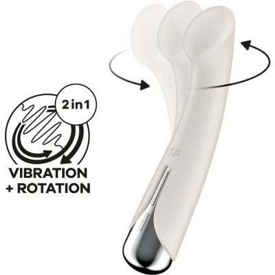 SATISFYER - SPINNING G-SPORT 1 VIBRADOR ROTATOR VERMELHO - D-238148 - Dona Pimenta