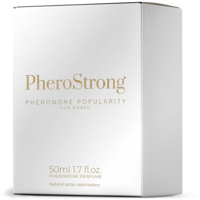 PHEROSTRONG - PERFUME DE FEROMÔNIOS POPULARIDADE PARA MULHER 50 ML - D-240031 - Dona Pimenta