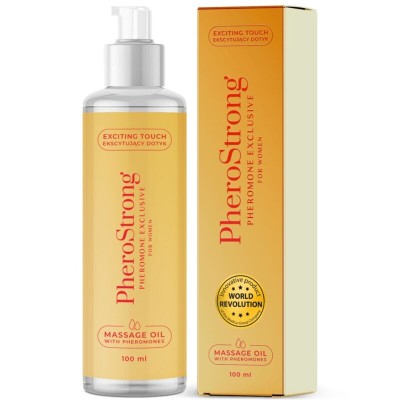 PHEROSTRONG - ÓLEO DE MASSAGEM EXCLUSIVO PARA MULHERES 100 ML - D-240079 - Dona Pimenta