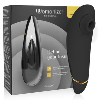 WOMANIZER - PREMIUM 2 ESTIMULADOR CLITORIAL PRETO - D-235671 - Dona Pimenta