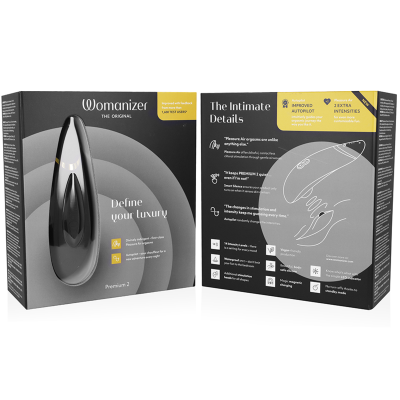 WOMANIZER - PREMIUM 2 ESTIMULADOR CLITORIAL PRETO - D-235671 - Dona Pimenta