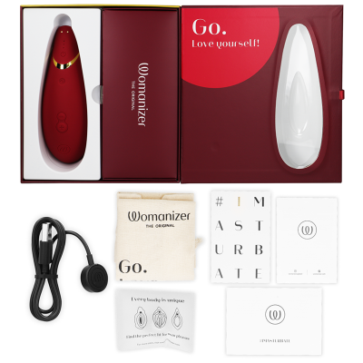 WOMANIZER - PREMIUM 2 ESTIMULADOR CLITORIAL BORDEAUX - D-235672 - Dona Pimenta