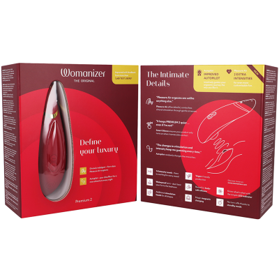 WOMANIZER - PREMIUM 2 ESTIMULADOR CLITORIAL BORDEAUX - D-235672 - Dona Pimenta