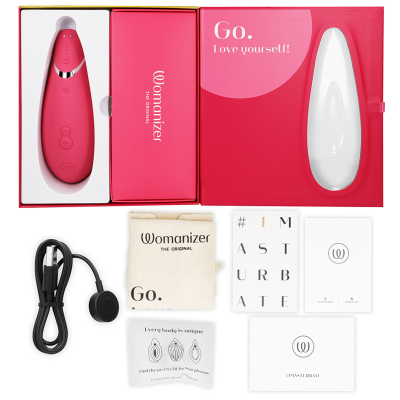 WOMANIZER - PREMIUM 2 ESTIMULADOR CLITORIAL RASPBERRY - D-235675 - Dona Pimenta