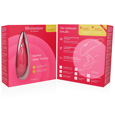 WOMANIZER - PREMIUM 2 ESTIMULADOR CLITORIAL RASPBERRY - D-235675 - Dona Pimenta